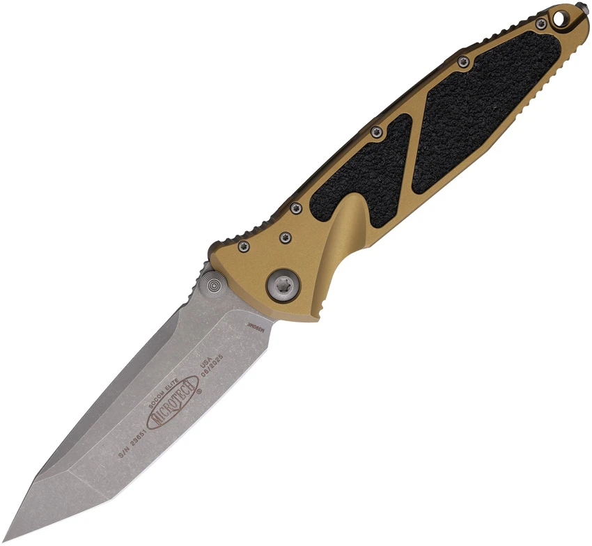 Microtech Socom Elite T/E Manual Folding Knife Tan (4" Apocalyptic) 161-10APTA, Microtech Socom Elite T/E Manual Folding Knife Tan (4" Apocalyptic) 161-10APTA for Sale, Microtech Socom Elite T/E Manual Folding Knife Tan (4" Apocalyptic) 161-10APTA