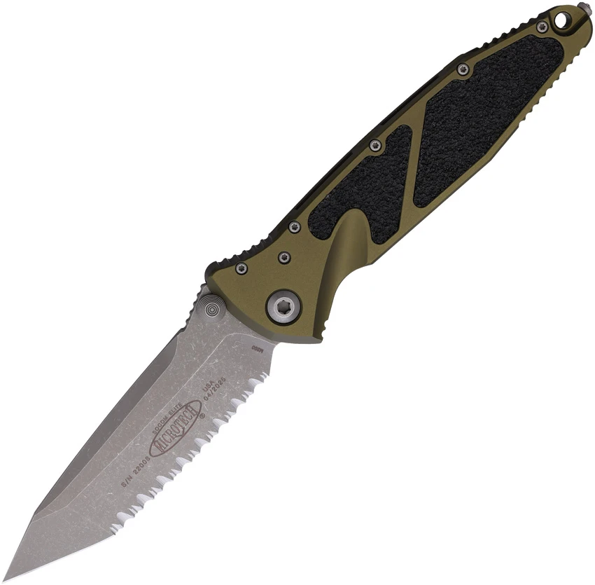 Microtech Socom Elite T/E Liner Lock Knife OD Green Aluminum (4" Apocalyptic FS), Microtech Socom Elite T/E Liner Lock Knife OD Green Aluminum (4" Apocalyptic FS) for Sale, Microtech Socom Elite T/E Liner Lock Knife OD Green Aluminum (4" Apocalyptic FS)