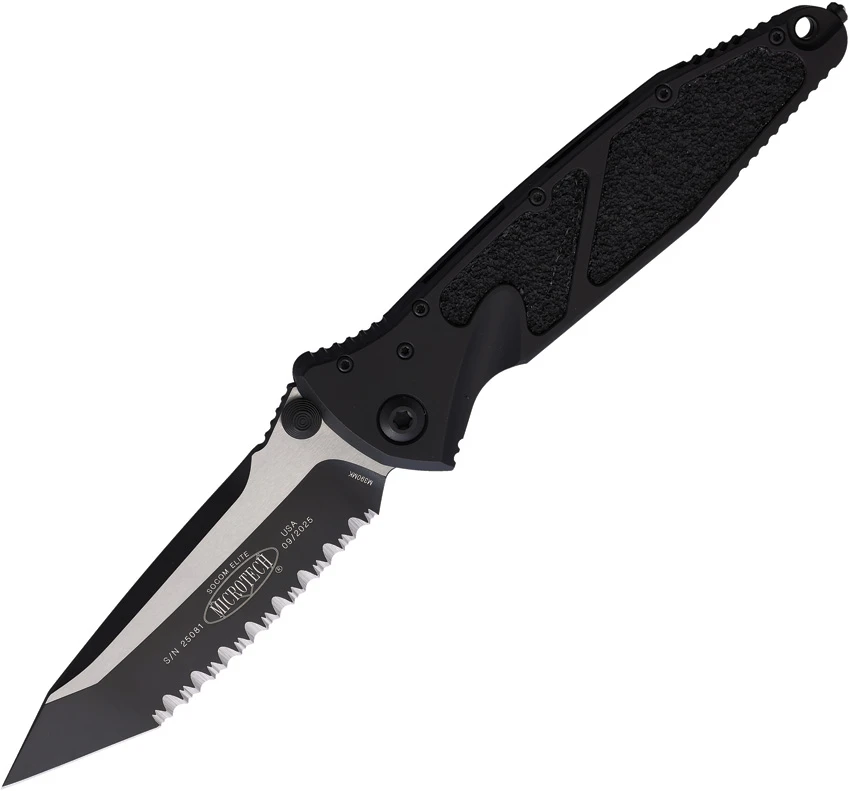 Microtech Socom Elite Tanto Manual Knife (4" Tactical Full Serr) 161-3T, Microtech Socom Elite Tanto Manual Knife (4" Tactical Full Serr) 161-3T for Sale, Microtech Socom Elite Tanto Manual Knife (4" Tactical Full Serr) 161-3T