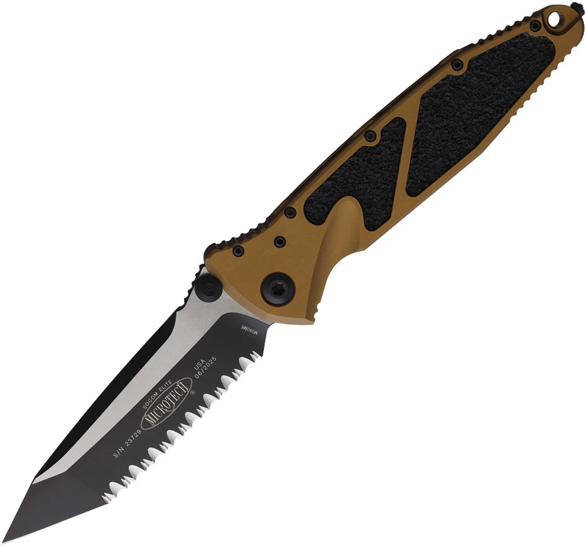 Microtech Knives Socom Elite TE Linerlock Tan, Microtech Knives Socom Elite TE Linerlock Tan for Sale, Microtech Knives Socom Elite TE Linerlock Tan