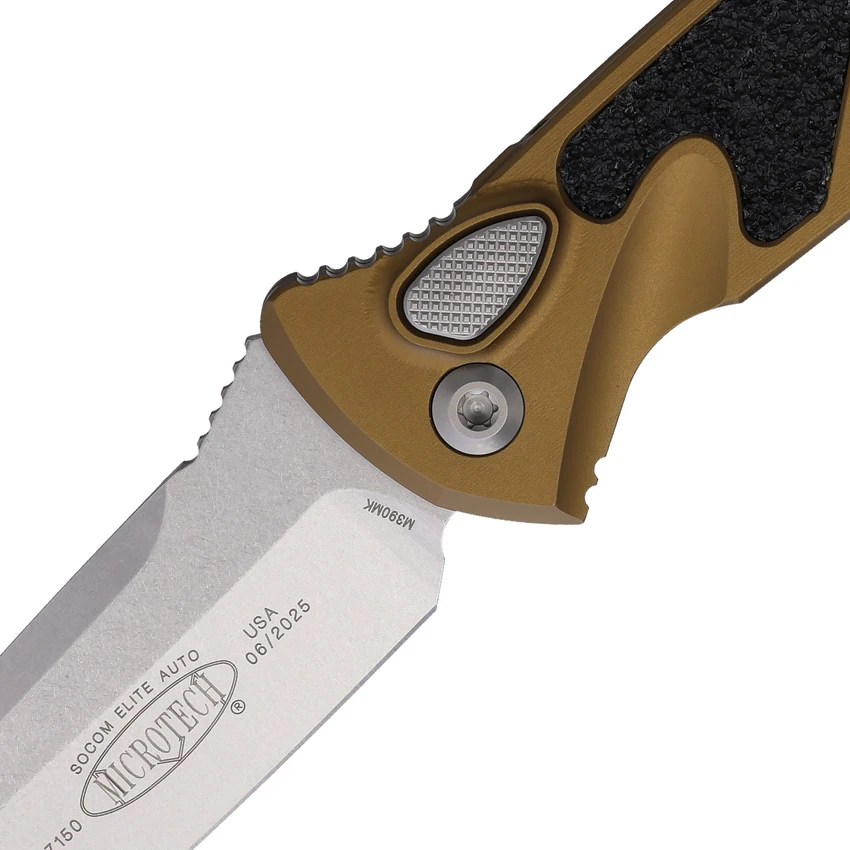 Microtech Socom Elite T/E Automatic Knife Tan Aluminum (4" Stonewash), Microtech Socom Elite T/E Automatic Knife Tan Aluminum (4" Stonewash) for Sale, Microtech Socom Elite T/E Automatic Knife Tan Aluminum (4" Stonewash)
