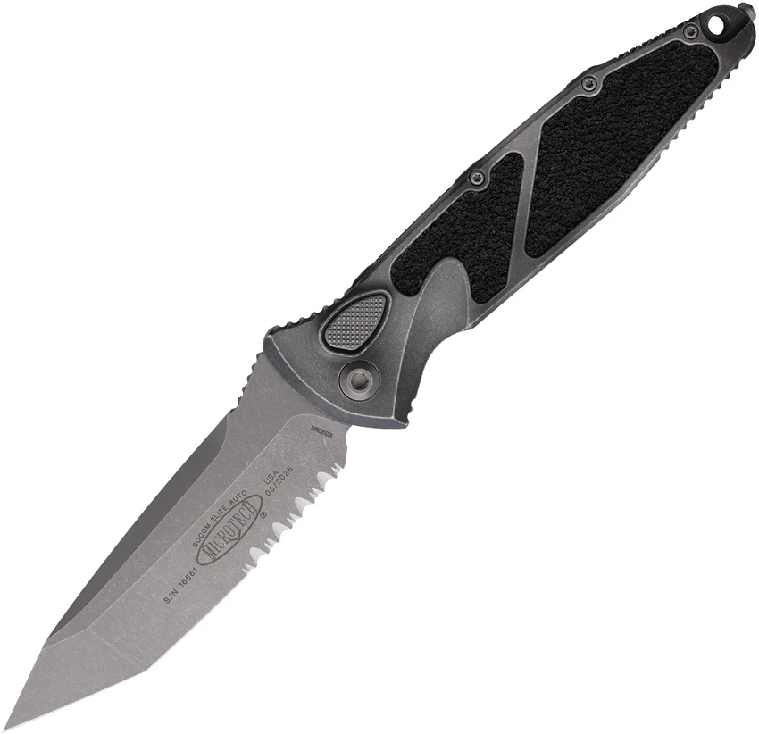 Microtech Socom Elite T/E Automatic Knife Weathered Metal Al (4" Apoc Serr), Microtech Socom Elite T/E Automatic Knife Weathered Metal Al (4" Apoc Serr) for Sale, Microtech Socom Elite T/E Automatic Knife Weathered Metal Al (4" Apoc Serr)