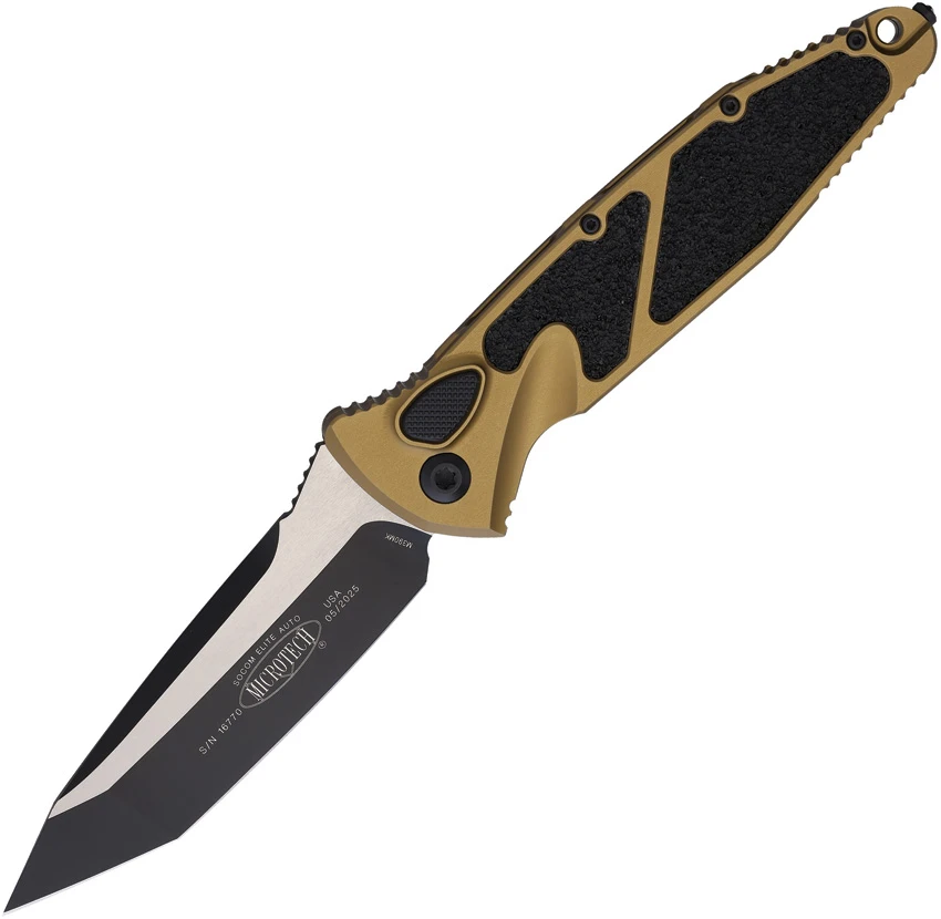 Microtech Socom Elite T/E Automatic Knife Tan Aluminum (4" Two-Tone), Microtech Socom Elite T/E Automatic Knife Tan Aluminum (4" Two-Tone) for Sale, Microtech Socom Elite T/E Automatic Knife Tan Aluminum (4" Two-Tone)