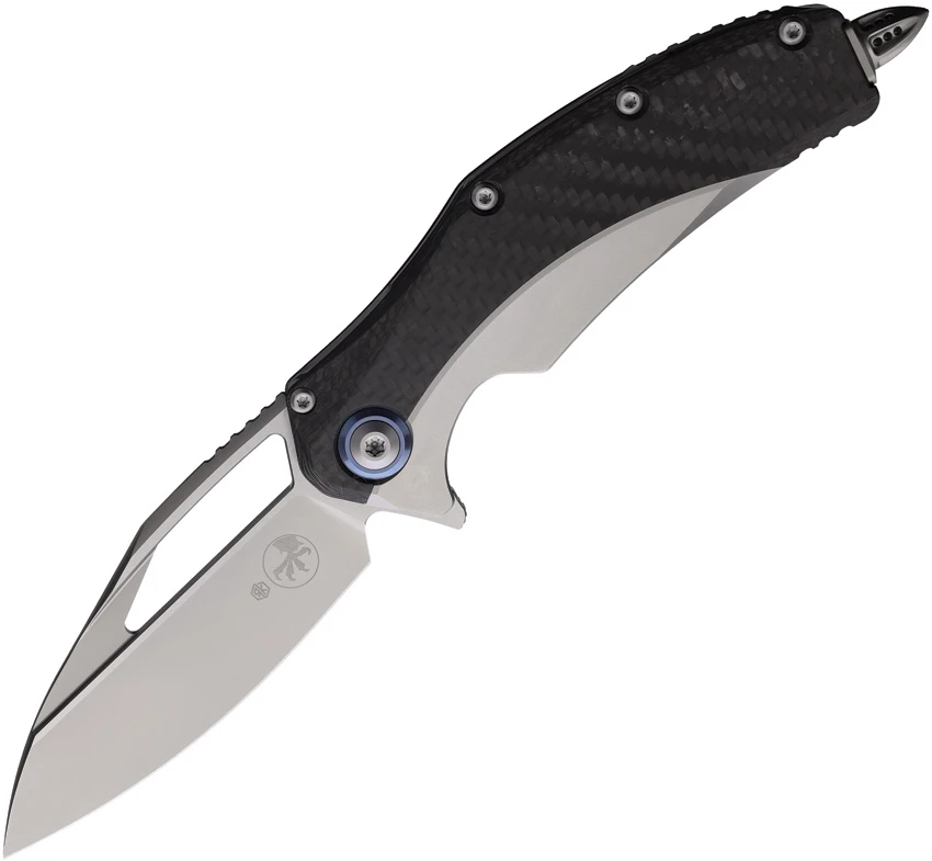 Microtech Matrix Frame Lock Knife Titanium/Black Carbon Fiber w/ Blue (3.8" BB), Microtech Matrix Frame Lock Knife Titanium/Black Carbon Fiber w/ Blue (3.8" BB) for Sale, Microtech Matrix Frame Lock Knife Titanium/Black Carbon Fiber w/ Blue (3.8" BB)