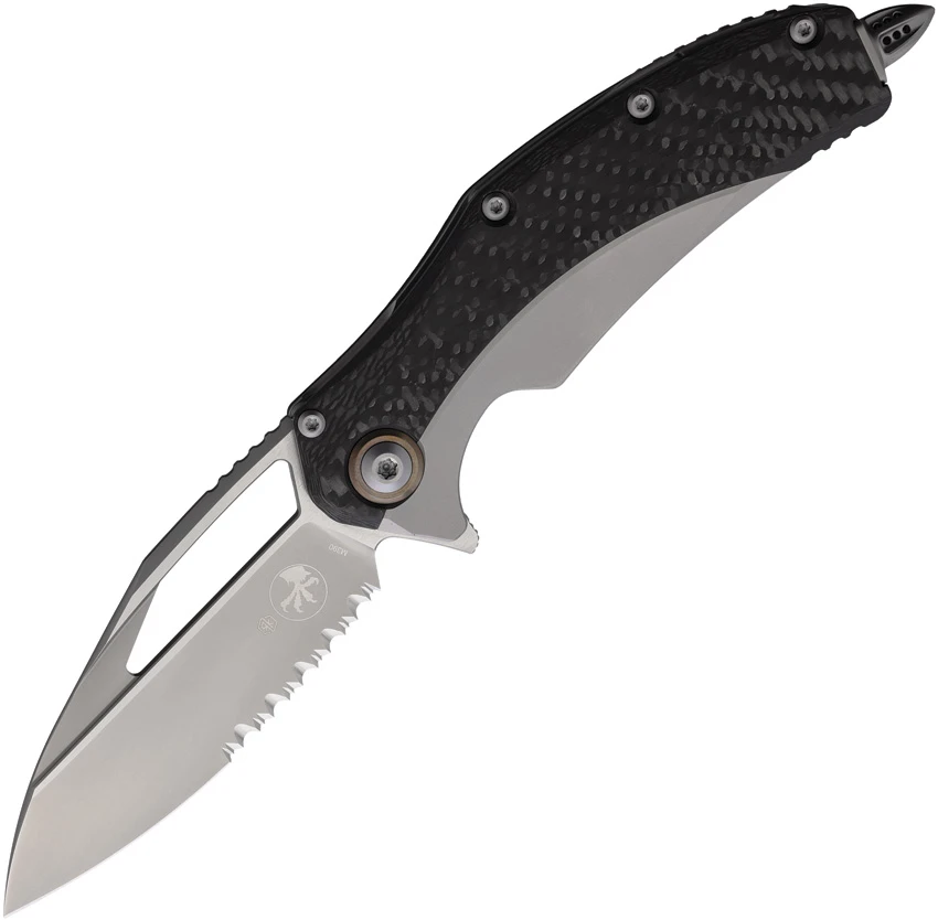 Microtech Matrix Frame Lock Knife Titanium/Black CF (3.8" Bead Blast Serr), Microtech Matrix Frame Lock Knife Titanium/Black CF (3.8" Bead Blast Serr) for Sale, Microtech Matrix Frame Lock Knife Titanium/Black CF (3.8" Bead Blast Serr)