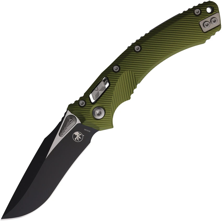 Microtech Amphibian S/E Ram-Lok Knife Fluted OD Green Aluminum (3.9" Black), Microtech Amphibian S/E Ram-Lok Knife Fluted OD Green Aluminum (3.9" Black) for Sale, Microtech Amphibian S/E Ram-Lok Knife Fluted OD Green Aluminum (3.9" Black)