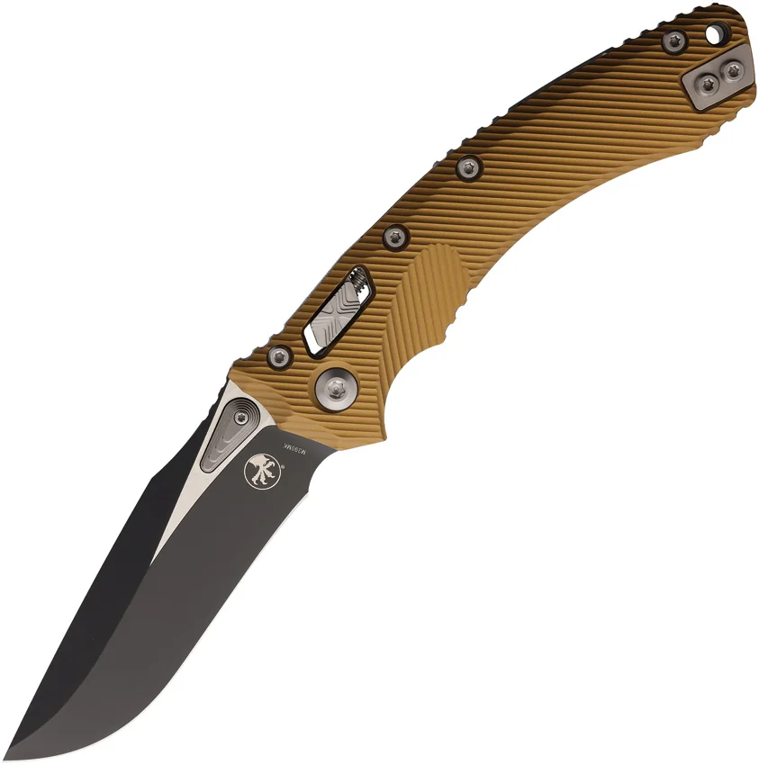 Microtech Amphibian S/E Ram-Lok Knife Fluted Tan Aluminum (3.9" Black)