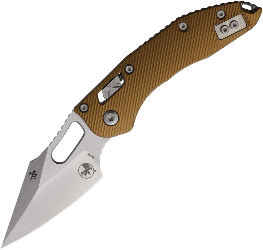 Microtech Stitch Ram-Lok Knife Fluted Tan Aluminum (3.7" SW), Microtech Stitch Ram-Lok Knife Fluted Tan Aluminum (3.7" SW) for Sale, Microtech Stitch Ram-Lok Knife Fluted Tan Aluminum (3.7" SW)