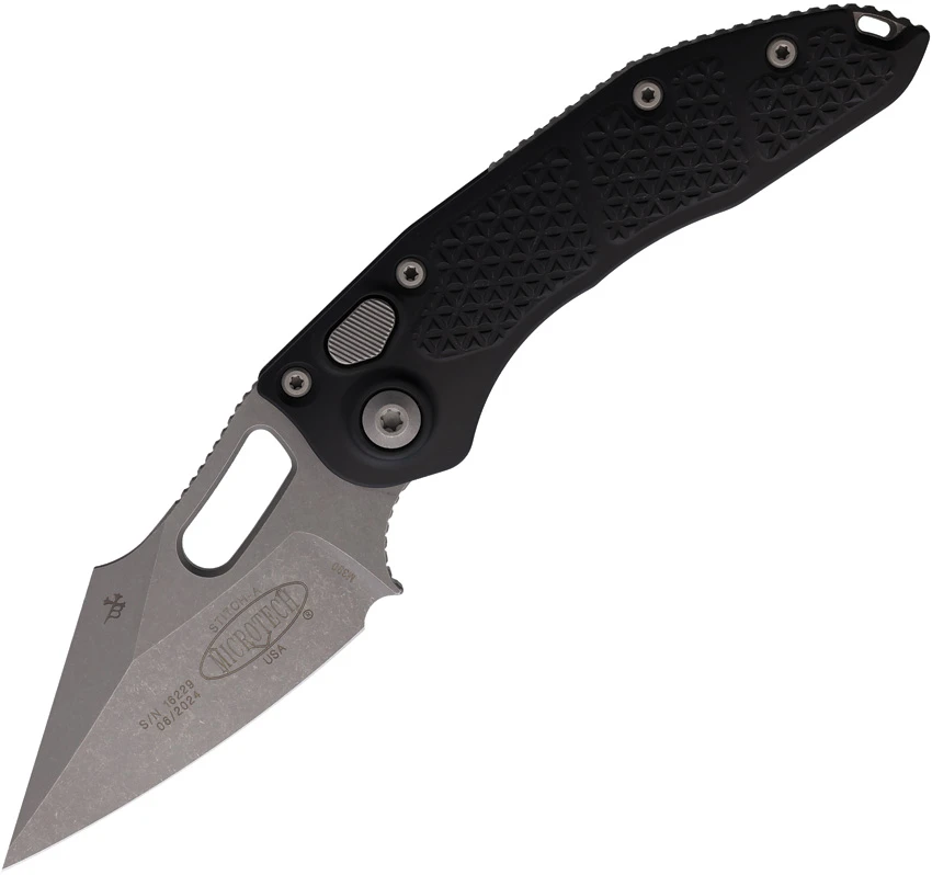 Microtech Stitch Automatic Knife Black (3.75" Apocalyptic) 169-10AP, Microtech Stitch Automatic Knife Black (3.75" Apocalyptic) 169-10AP for Sale, Microtech Stitch Automatic Knife Black (3.75" Apocalyptic) 169-10AP