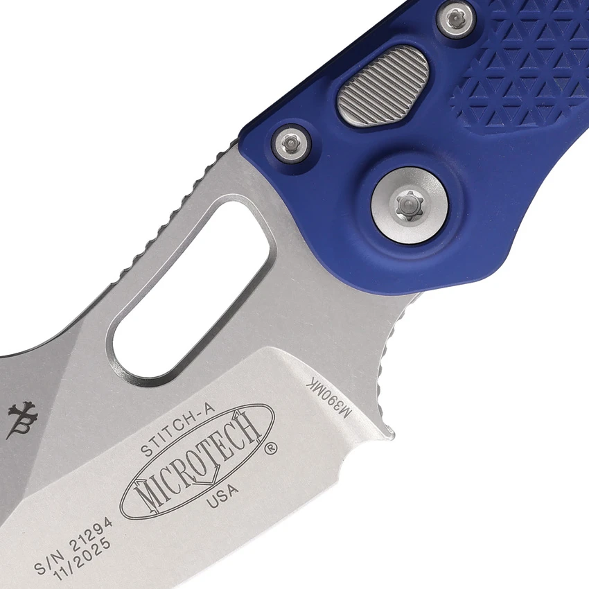 Microtech Knives Auto Stitch S/E Button Lock, Microtech Knives Auto Stitch S/E Button Lock for Sale, Microtech Knives Auto Stitch S/E Button Lock