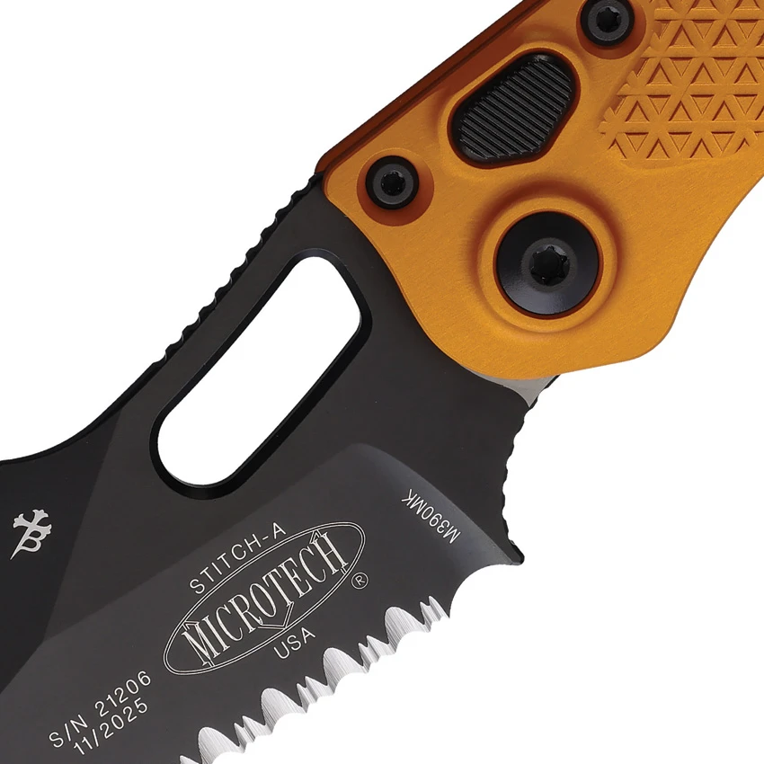 Microtech Knives Auto Stitch S/E Button Lock PS, Microtech Knives Auto Stitch S/E Button Lock PS for Sale, Microtech Knives Auto Stitch S/E Button Lock PS