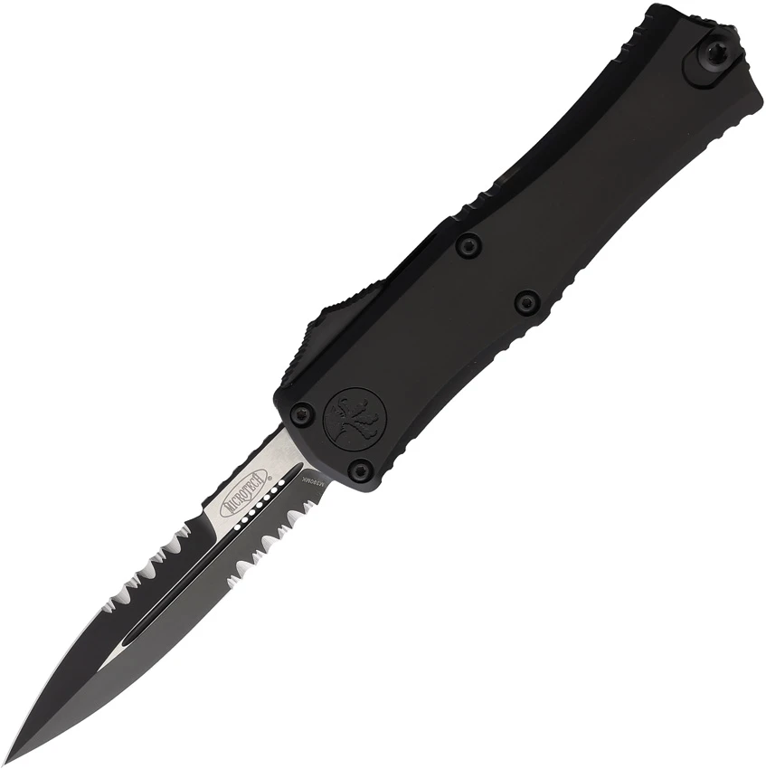 Microtech Hera II Mini Bayonet OTF Automatic Knife Black (2.9" Black Serr), Microtech Hera II Mini Bayonet OTF Automatic Knife Black (2.9" Black Serr) for Sale, Microtech Hera II Mini Bayonet OTF Automatic Knife Black (2.9" Black Serr)