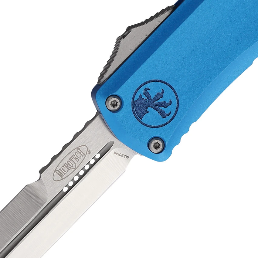 Microtech Hera II Mini D/E OTF Automatic Knife Blue Aluminum (3" Satin), Microtech Hera II Mini D/E OTF Automatic Knife Blue Aluminum (3" Satin) for Sale, Microtech Hera II Mini D/E OTF Automatic Knife Blue Aluminum (3" Satin)