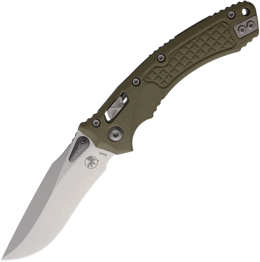 Microtech Amphibian Ram-Lok Knife Frag OD Green G-10 (3.9" Stonewash)