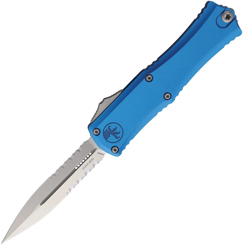 Microtech Knives Auto Hera II Mini D/E OTF Blue, Microtech Knives Auto Hera II Mini D/E OTF Blue for Sale, Microtech Knives Auto Hera II Mini D/E OTF Blue