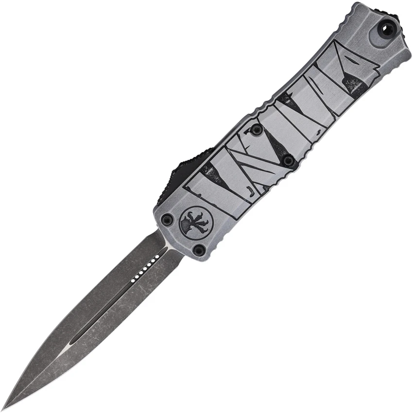 Microtech Hera II Mini D/E SS Mummy Wrap Aluminum (2.9" Dark Stonewash), Microtech Hera II Mini D/E SS Mummy Wrap Aluminum (2.9" Dark Stonewash) for Sale, Microtech Hera II Mini D/E SS Mummy Wrap Aluminum (2.9" Dark Stonewash)