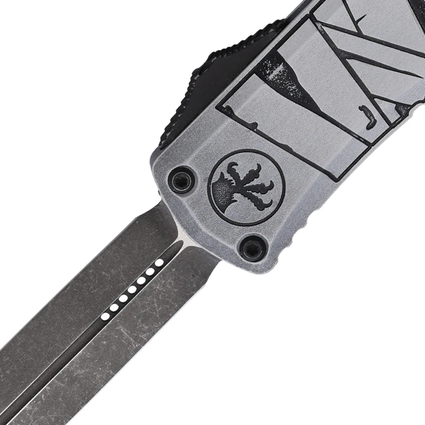 Microtech Hera II Mini D/E SS Mummy Wrap Aluminum (2.9" Dark Stonewash), Microtech Hera II Mini D/E SS Mummy Wrap Aluminum (2.9" Dark Stonewash) for Sale, Microtech Hera II Mini D/E SS Mummy Wrap Aluminum (2.9" Dark Stonewash)