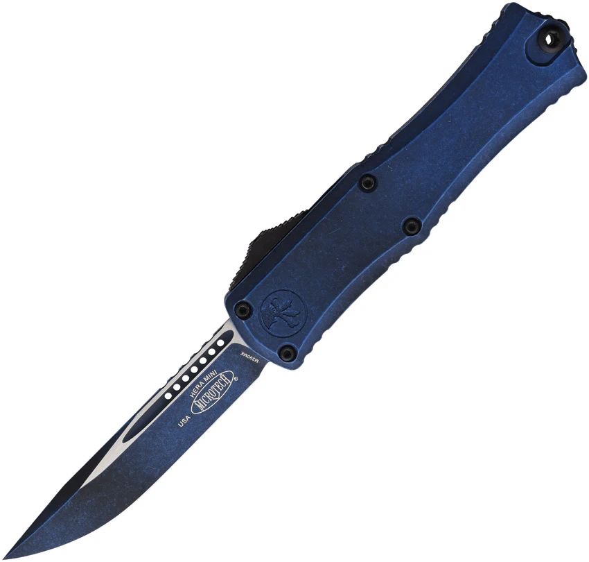 Microtech Knives Auto Hera II Mini S/E OTF Blue, Microtech Knives Auto Hera II Mini S/E OTF Blue for Sale, Microtech Knives Auto Hera II Mini S/E OTF Blue