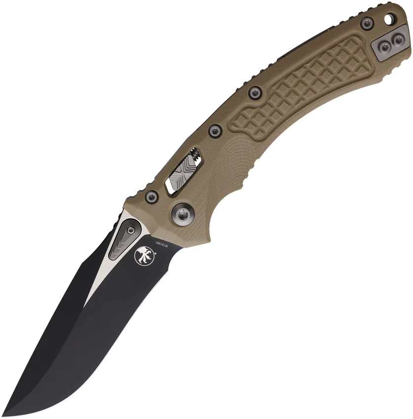 Microtech Amphibian Ram-Lok Knife Frag Tan G-10 (3.9" Black)
