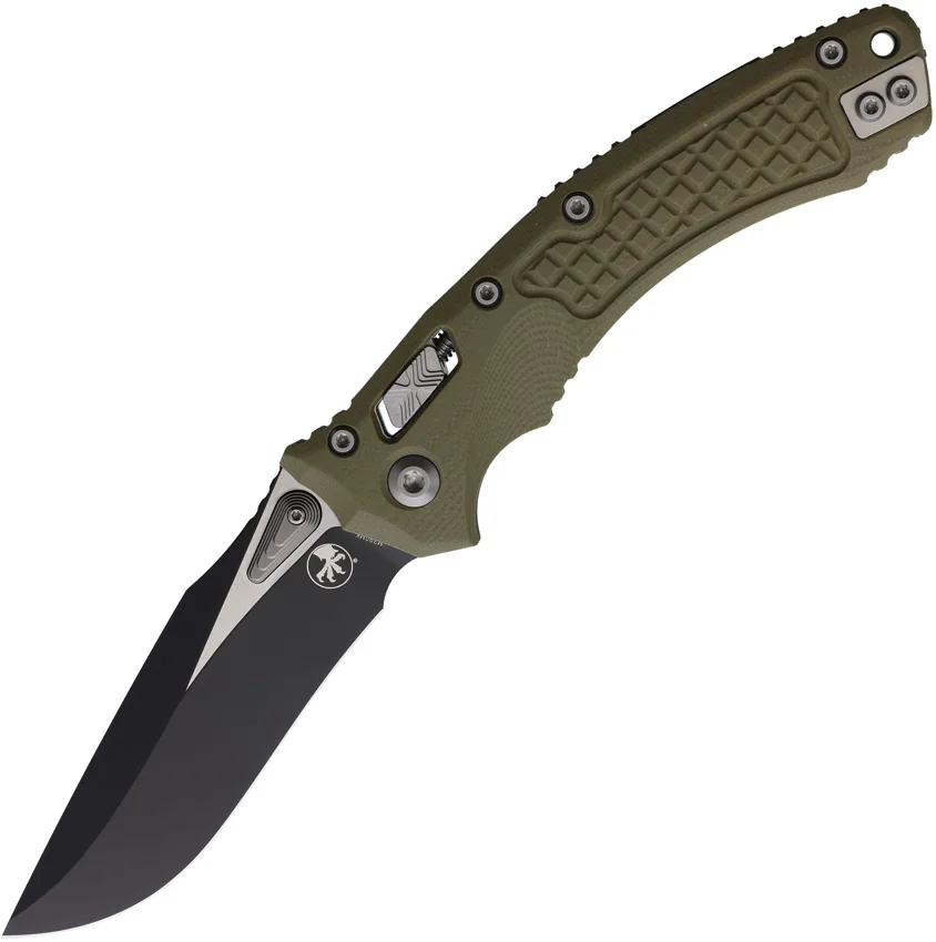 Microtech Amphibian Ram-Lok Knife Frag OD Green G-10 (3.9" Black)