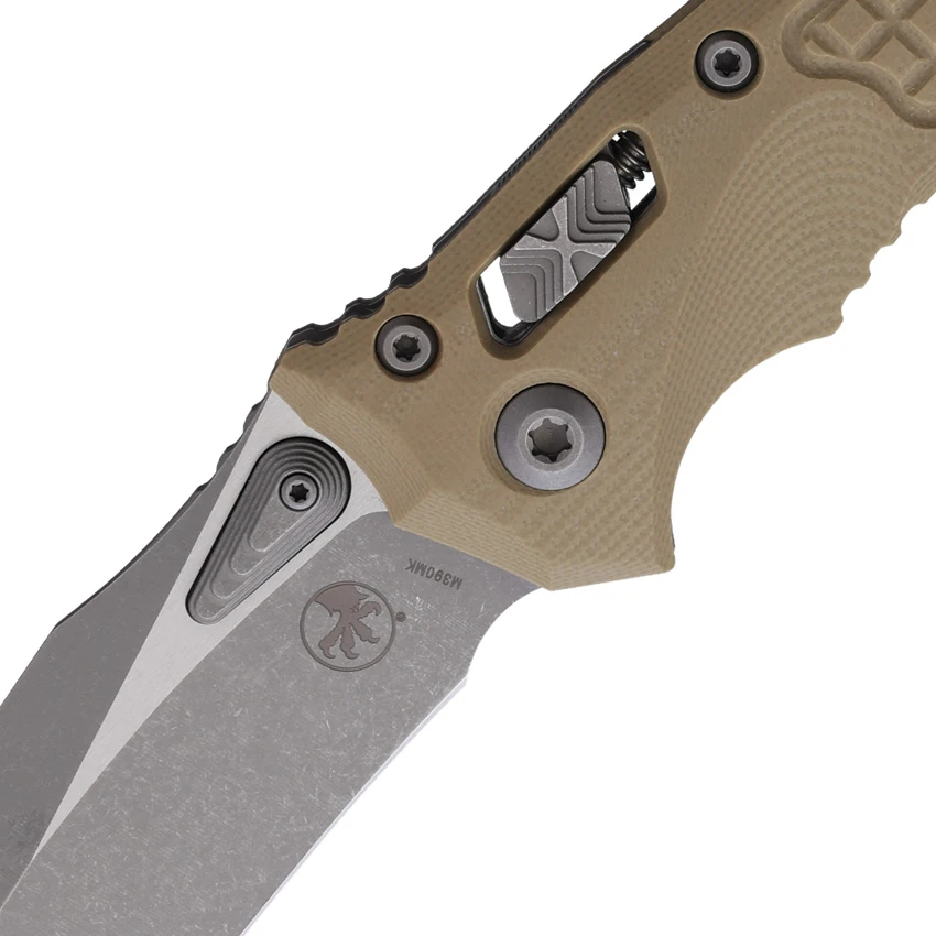 Microtech Amphibian S/E Ram-Lok Knife Tan Frag (3.9" Apocalyptic), Microtech Amphibian S/E Ram-Lok Knife Tan Frag (3.9" Apocalyptic) for Sale, Microtech Amphibian S/E Ram-Lok Knife Tan Frag (3.9" Apocalyptic)