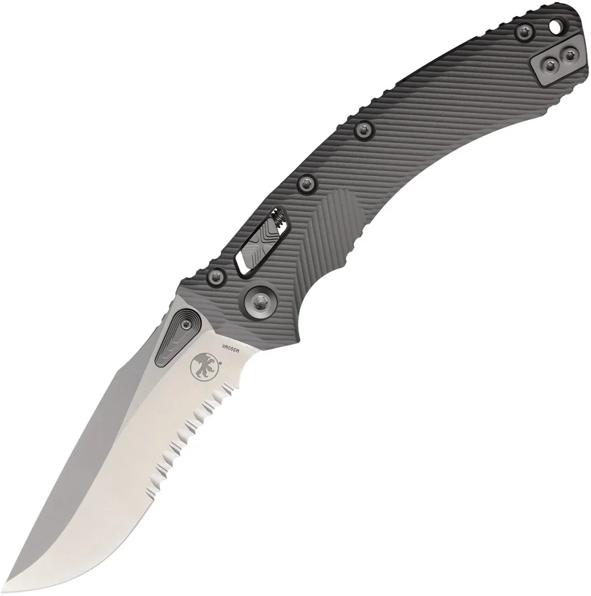 Microtech Amphibian S/E Ram-Lok Knife Gray Aluminum (3.9" Stonewash Serr)