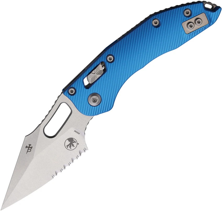 Microtech Stitch Ram-Lok Knife Blue Aluminum (3.7" Stonewash), Microtech Stitch Ram-Lok Knife Blue Aluminum (3.7" Stonewash) for Sale, Microtech Stitch Ram-Lok Knife Blue Aluminum (3.7" Stonewash)
