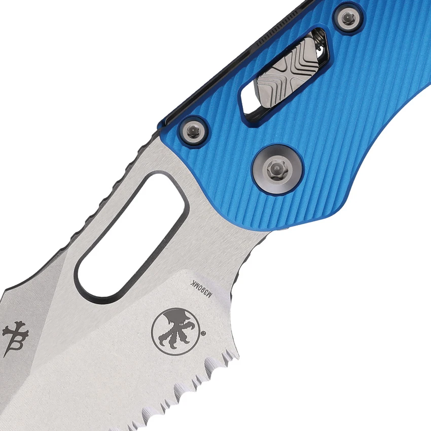 Microtech Stitch Ram-Lok Knife Blue Aluminum (3.7" Stonewash), Microtech Stitch Ram-Lok Knife Blue Aluminum (3.7" Stonewash) for Sale, Microtech Stitch Ram-Lok Knife Blue Aluminum (3.7" Stonewash)