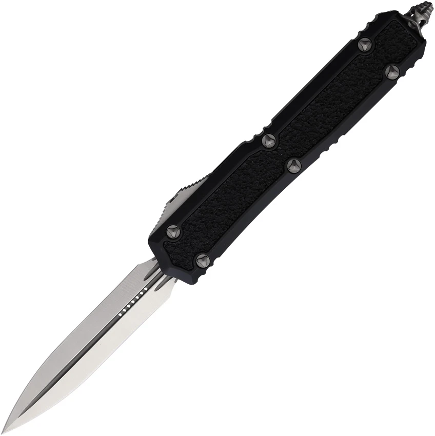 Microtech Makora D/E SS Tactical OTF Automatic Knife Black Aluminum (3.4" Satin), Microtech Makora D/E SS Tactical OTF Automatic Knife Black Aluminum (3.4" Satin) for Sale, Microtech Makora D/E SS Tactical OTF Automatic Knife Black Aluminum (3.4" Satin)