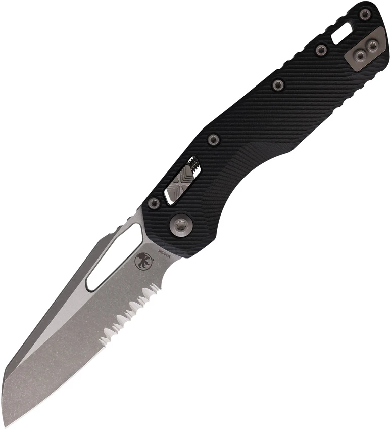 Microtech MSI Ram-Lok Knife Black Fluted G-10 (3.9" Apocalyptic Serr), Microtech MSI Ram-Lok Knife Black Fluted G-10 (3.9" Apocalyptic Serr) for Sale, Microtech MSI Ram-Lok Knife Black Fluted G-10 (3.9" Apocalyptic Serr)