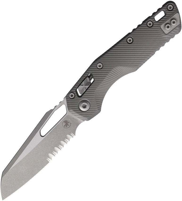 Microtech Standard Issue MSI Ram-Lok Knife Fluted Natural Clear Al(3.8" AP Serr), Microtech Standard Issue MSI Ram-Lok Knife Fluted Natural Clear Al(3.8" AP Serr) for Sale, Microtech Standard Issue MSI Ram-Lok Knife Fluted Natural Clear Al(3.8" AP Serr)