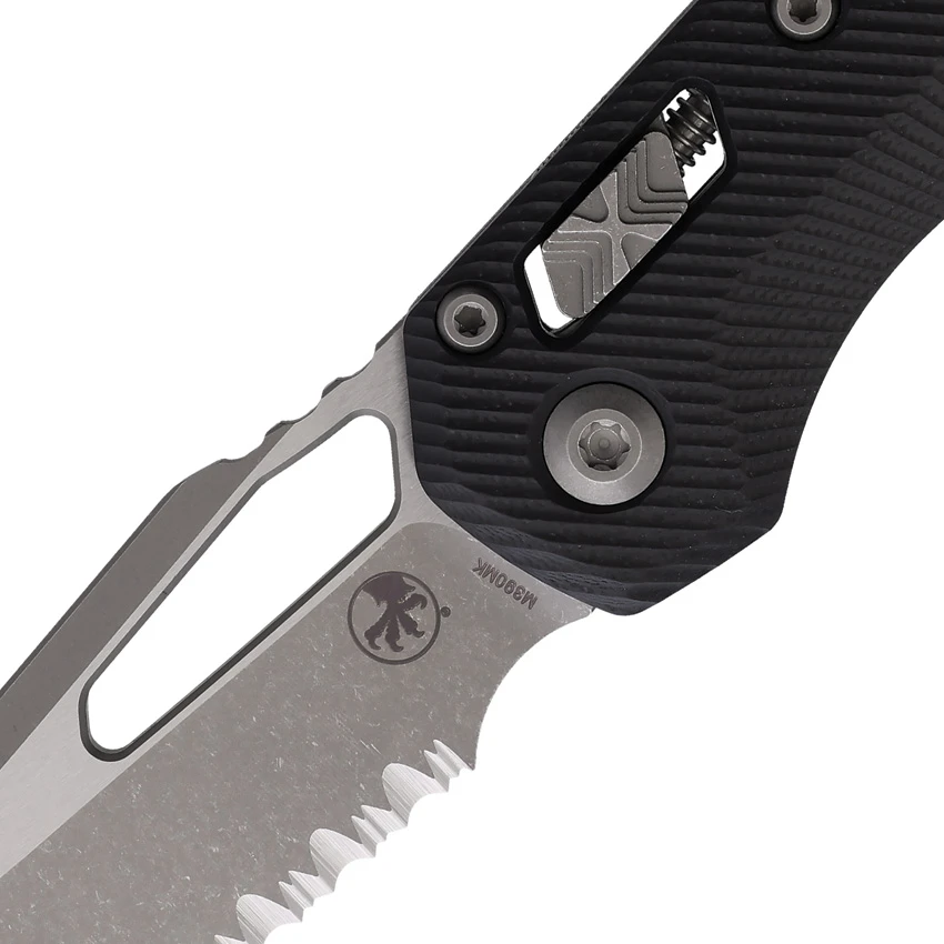 Microtech MSI Ram-Lok Knife Black Fluted G-10 (3.9" Apocalyptic Full Serr), Microtech MSI Ram-Lok Knife Black Fluted G-10 (3.9" Apocalyptic Full Serr) for Sale, Microtech MSI Ram-Lok Knife Black Fluted G-10 (3.9" Apocalyptic Full Serr)