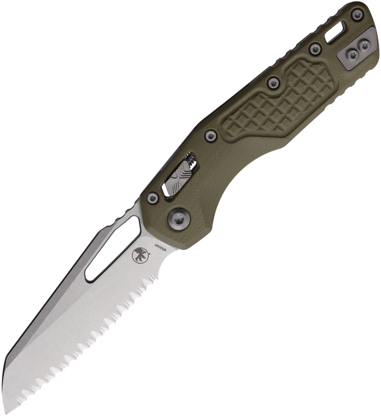 Microtech MSI Ram-Lok Knife Frag OD Green G-10 (3.8" SW Full Serr), Microtech MSI Ram-Lok Knife Frag OD Green G-10 (3.8" SW Full Serr) for Sale, Microtech MSI Ram-Lok Knife Frag OD Green G-10 (3.8" SW Full Serr)