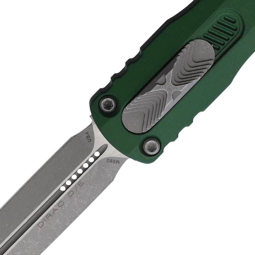 Microtech Dirac D/E OTF Automatic Knife Emerald Green Al  (2.9" Apoc Plain), Microtech Dirac D/E OTF Automatic Knife Emerald Green Al  (2.9" Apoc Plain) for Sale, Microtech Dirac D/E OTF Automatic Knife Emerald Green Al  (2.9" Apoc Plain)