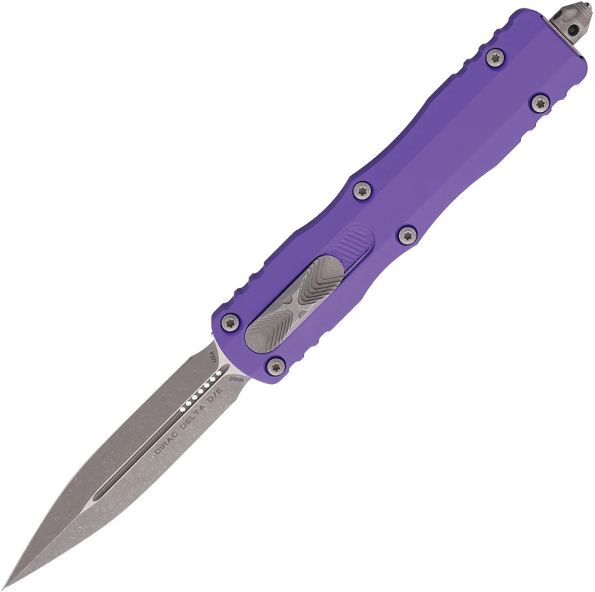 Microtech Dirac Delta D/E OTF Automatic Knife Purple Al (3.75" Apocalyptic), Microtech Dirac Delta D/E OTF Automatic Knife Purple Al (3.75" Apocalyptic) for Sale, Microtech Dirac Delta D/E OTF Automatic Knife Purple Al (3.75" Apocalyptic)