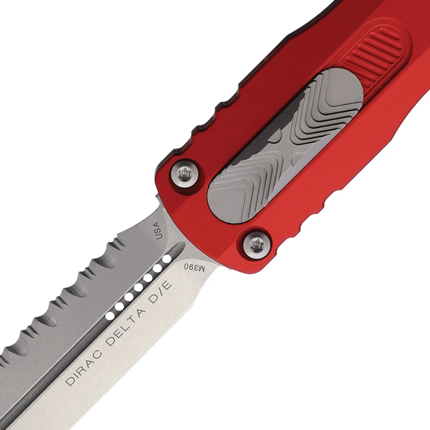 Microtech Dirac Delta D/E OTF Automatic Knife Red Aluminum (3.75" SW Full Ser), Microtech Dirac Delta D/E OTF Automatic Knife Red Aluminum (3.75" SW Full Ser) for Sale, Microtech Dirac Delta D/E OTF Automatic Knife Red Aluminum (3.75" SW Full Ser)