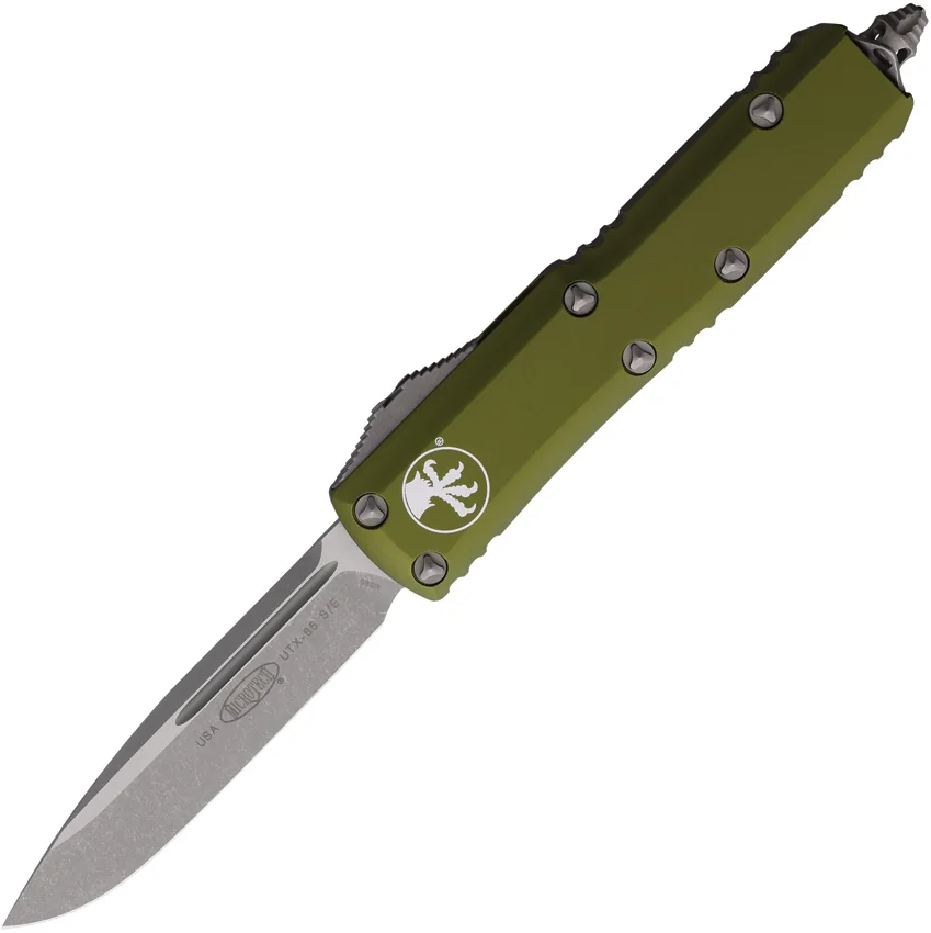 Microtech UTX-85 S/E OTF Automatic Knife OD Green (3.1" Apocalyptic) 231-10APOD
