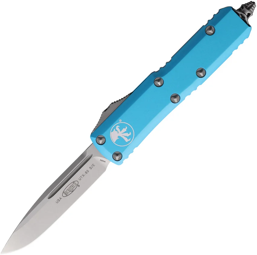 Microtech UTX-85 S/E OTF Auto Knife Turquoise (3.1" Stonewash) 231-10 TQ