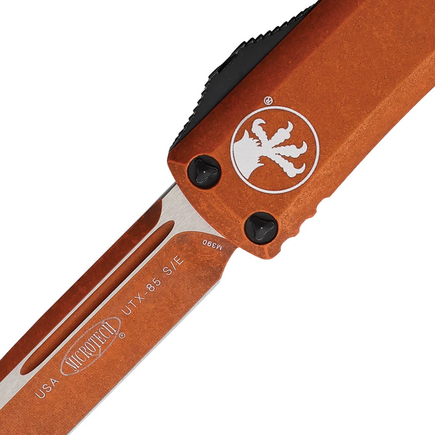 Microtech UTX-85 S/E OTF Knife Weathered Orange Al (3.1" Weathered Orange), Microtech UTX-85 S/E OTF Knife Weathered Orange Al (3.1" Weathered Orange) for Sale, Microtech UTX-85 S/E OTF Knife Weathered Orange Al (3.1" Weathered Orange)