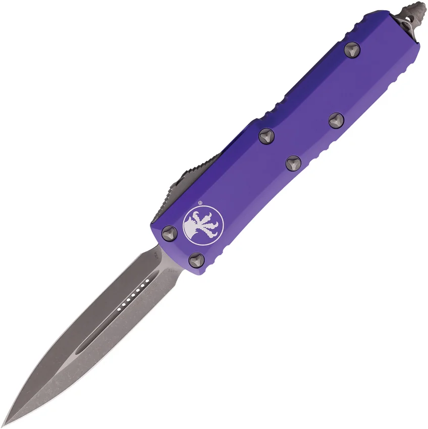 Microtech UTX-85 D/E OTF Automatic Knife Purple AL(3.1" Apocalyptic) 232-10APPU
