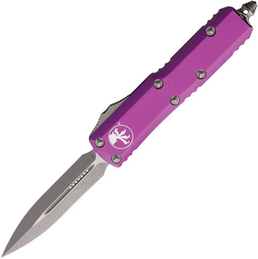 Microtech UTX-85 D/E OTF Automatic Knife Violet Aluminum (3.1" Apocalyptic)