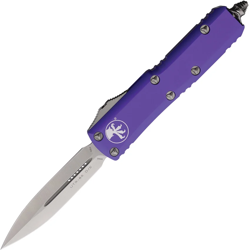 Microtech UTX-85 D/E OTF Automatic Knife Purple (3.125" Satin) 232-4PU