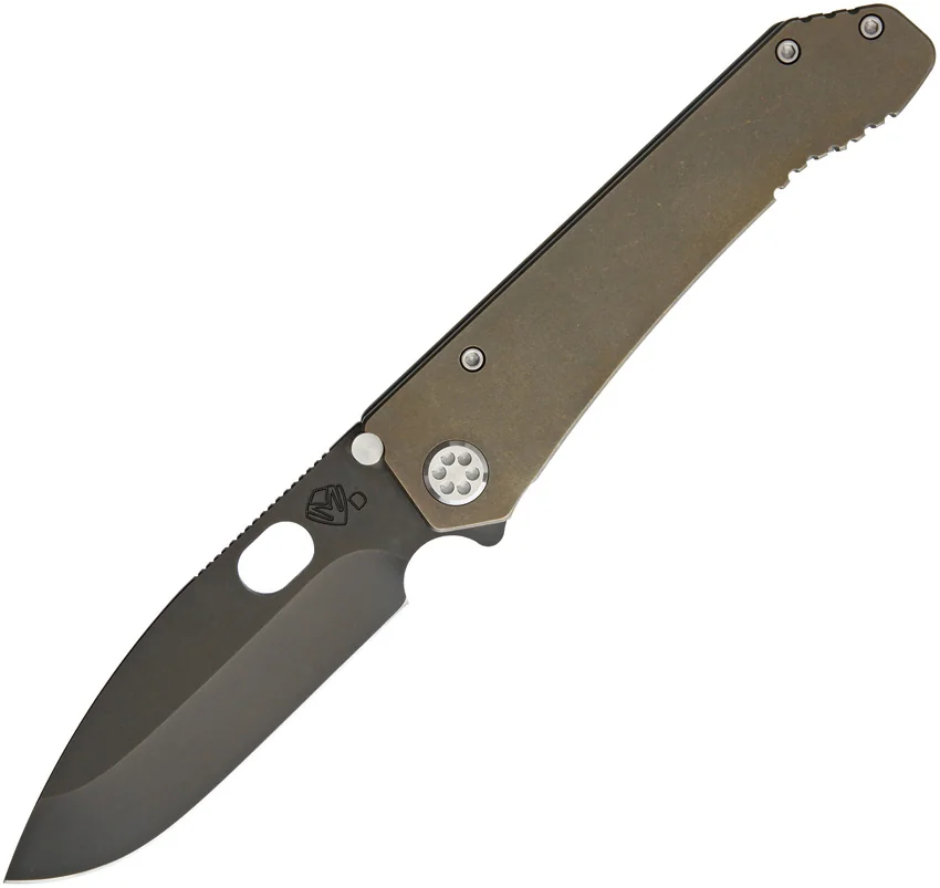 Medford 187DP Frame Lock Knife Bronze Titanium  (4.25" Black PVD) MKT