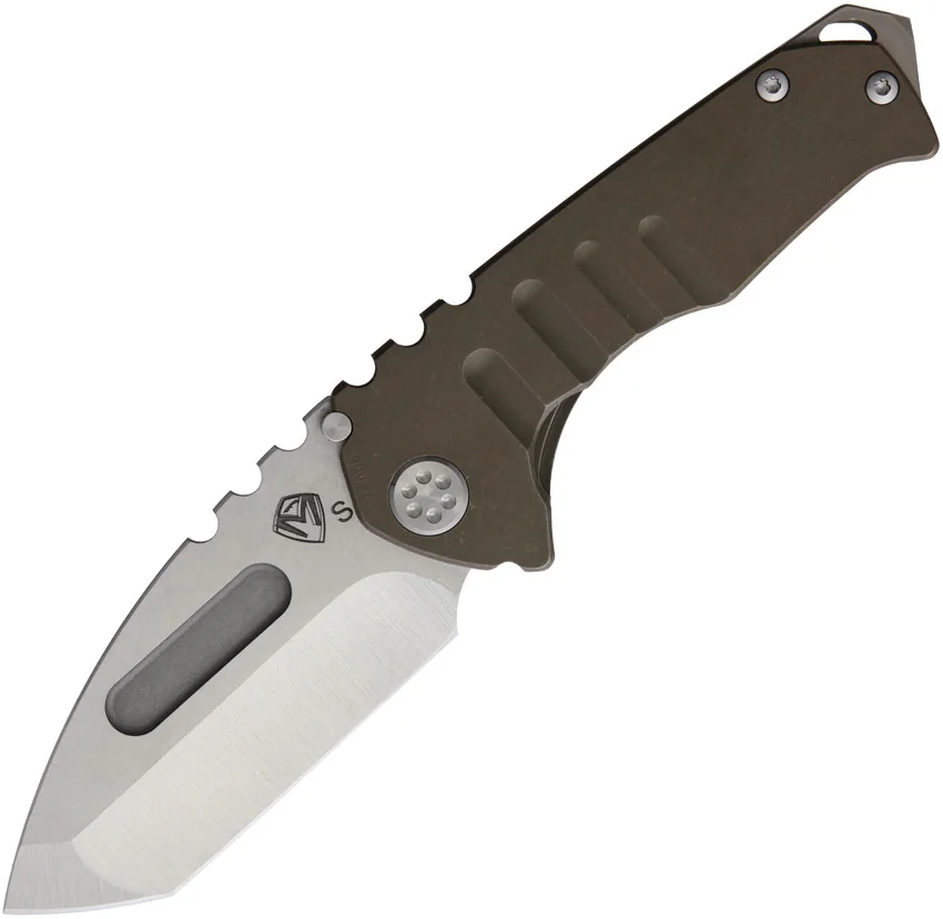 Medford Praetorian Genesis T Tanto Frame Lock Knife Bronze Ti (3.4" Satin S35VN)