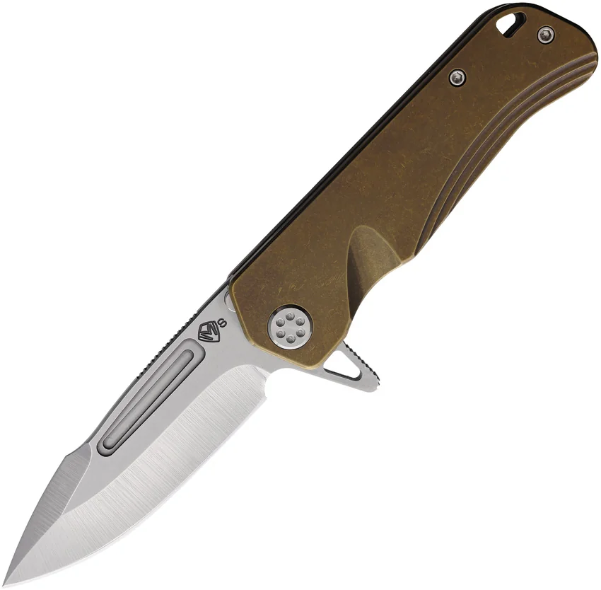 Medford Proxima Frame Lock Flipper Knife Bronze Ti (4" Stonewash)