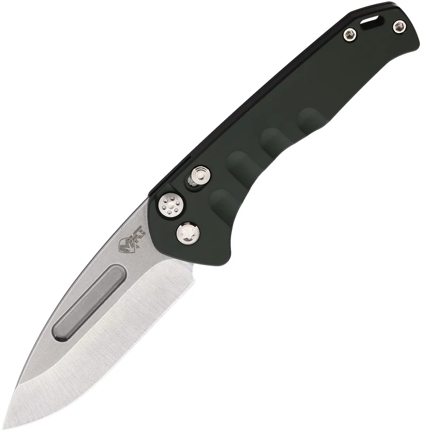 Medford Praetorian Swift Automatic Knife Green Aluminum (3.3" Tumbled)