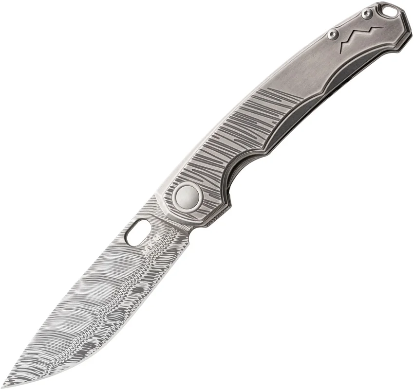 MKM Vox Limited Edition Eclipse Liner Lock Knife Titanium (3.2" Damasteel)