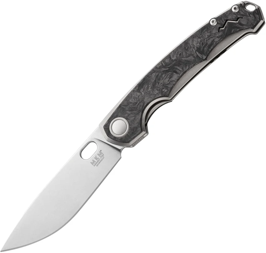MKM Eclipse MagnaCut Liner Lock Knife Black Dark Matter CF/Ti (3.25" Black)