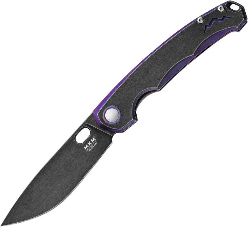 MKM Vox Eclipse MagnaCut Liner Lock Knife 2-T SW Black/Purple Titanium (Black)