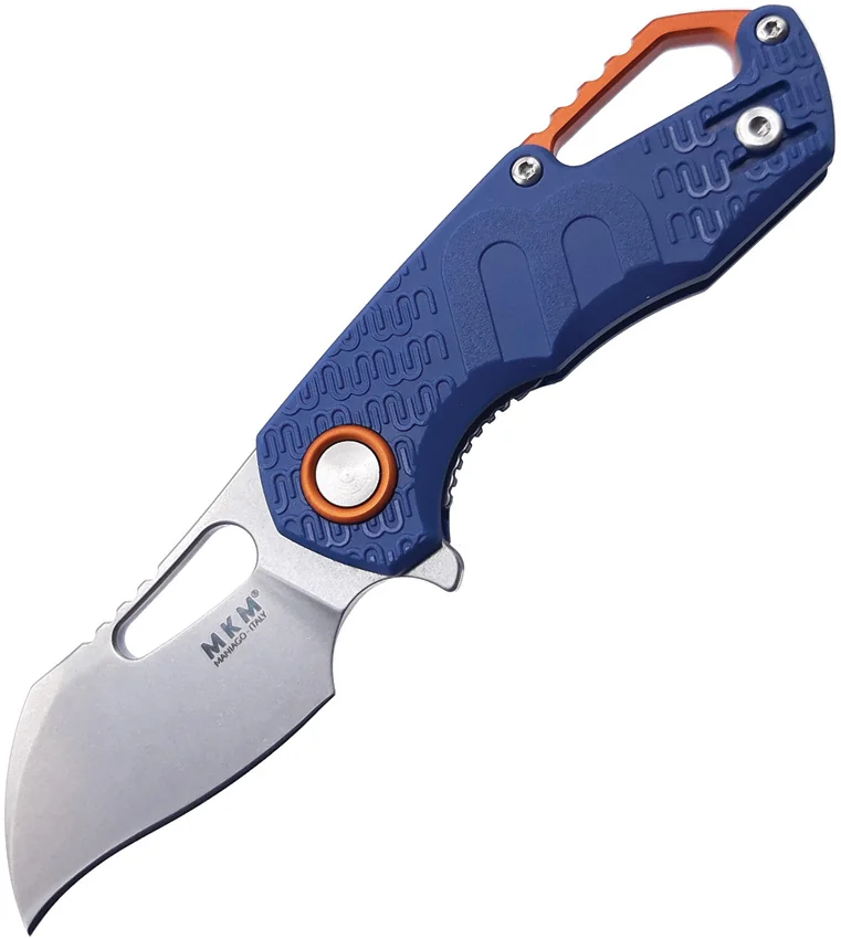 MKM Voxnaes Isonzo Hawkbill Liner Lock Knife Blue FRN (2.25" Stonewash)